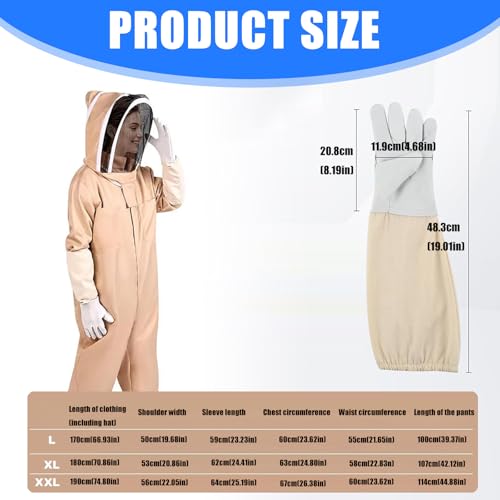 Combinaison d'apiculture ventilée en coton avec poches