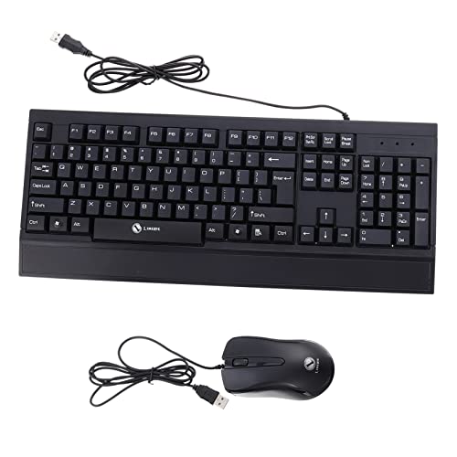 DOITOOL 1 Juego De Teclado Y Ratón con Cable para Juegos Teclado Derecho con Ratón Teclados Ergonómicos Teclado De Computadora Accesorios De Computadora Abs Negro