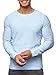 Indicode Herren Loakim Strickpullover mit Rundhals-Ausschnitt & Roll Edge aus 90% Baumwolle | Regular Fit Pullover Herrenpullover Pulli für Männer Blue Wave M