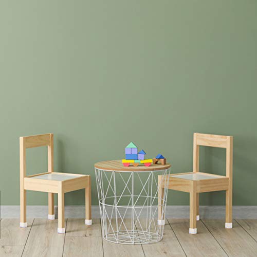 Hemoton 20Pcs Protetores de Piso de Perna de Cadeira PÃ©s Quadrados de Cadeira Cobre MÃ³veis de Mesa