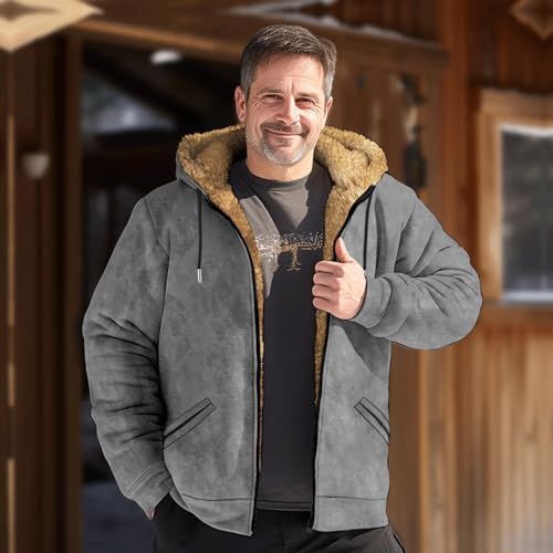 Sudaderas con capucha REPALY para hombre chaqueta gris de algodón con cremallera invierno 2