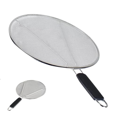 Zestivra Protector contra Salpicaduras De Grasa | Pantalla Antiparas De Malla Fina - Protector para Utensilios De Cocina | para Cocinar En Fogón Parrilla Tiras Freidora De Aire Olla Sartén
