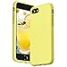 SURPHY Silicone Case for iPhone 8 iPhone 7 Case, Soft Liquid Silicone Slim Rubber Protective Phone Case Cover (with Microfiber Lining) for iPhone 7 iPhone 8 4.7", Yellow