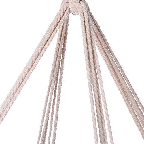 Culla sospesa in macramè con corda di cotone altalena per neonati e bambini, decorazione con accessori inclusi