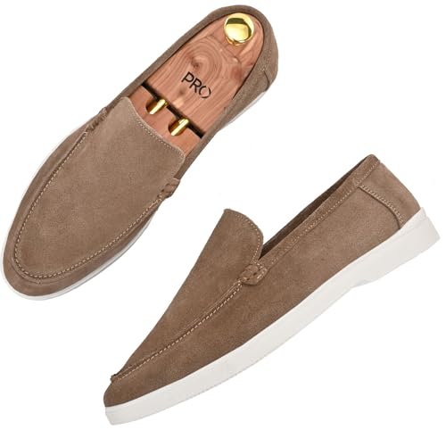 Image of Men Classic Suede Leather Loafers - Cushioned Comfort, Durable Sole & Everyday Luxury