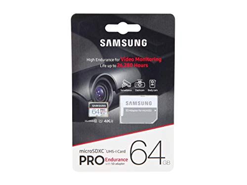 Samsung PRO Endurance 64GB 100MB/s (U1) MicroSDXC Speicherkarte mit Adapter (MB-MJ64GA/AM)