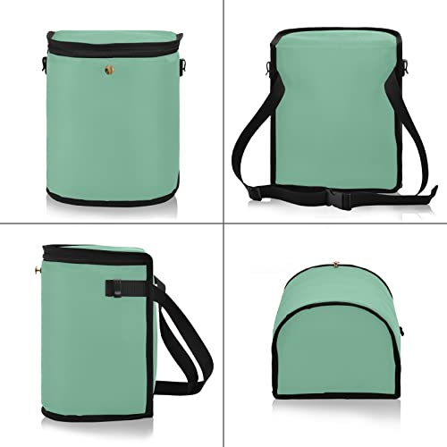 Image of Wudan Small Car Trash Can Sage Green Accessories for Garbage Storage Organizer with Lid Waterproof Portable Auto and Truck Interior Seat Bin