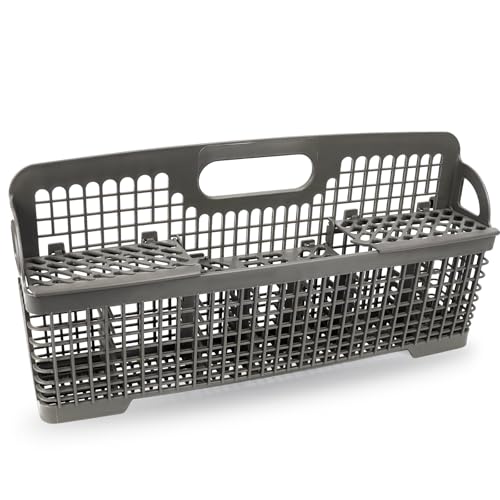 Upgraded Dishwasher Silverware Basket Replacement for 8531233 WP8562043 Whirlpool Kitchenaid Dishwasher Utensil Basket Replace WP8531233VP 8531233 W10190415 8531288 Cutlery Basket Holder by Techecook