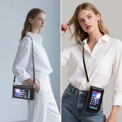 Image of GOIACII Phone Purse Crossbody Bags for Women Small Travel Wallet Touch Screen RFID Blocking