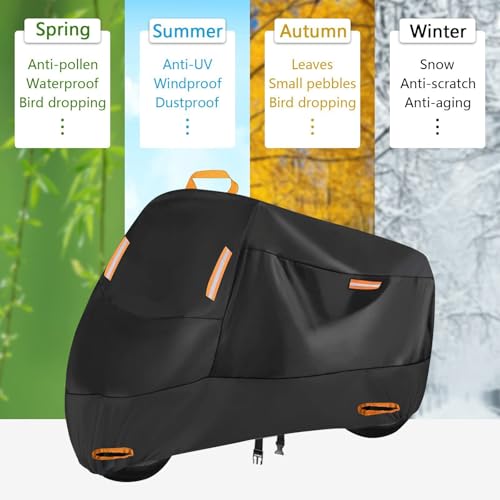 Housse moto robuste 210D housse scooter d'extérieur imperméable 4XL - 3