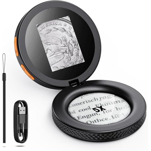 Mini microscope à monnaie autofocus avec loupe à lumière et 3 niveaux de réglage