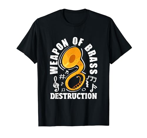 Sousaphone Player Brass Destruction Funny Tuba Instrumento Camiseta