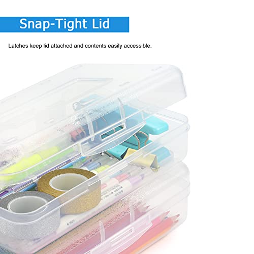 Image of Tamaki 1 Pack Plastic Pencil Box Large Capacity, Clear