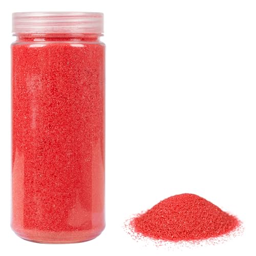 HEKU 30330-13-Arena decorativa g, en caja reutilizable, color rojo, 750g, 750