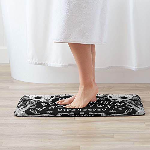 Niyoung DDSLJOIOFJK0912-#U277J9TGMN6N0RLE Kitchen Rug Cat Skull Head Witch Board Black Gothic Carpet Multipurpose Standing Mat Non Slip Bath Rugs For Living Room, Bedroom, Bathroom Washable Floor Mat 16 Inch X 24 Inch Rug thumb #1