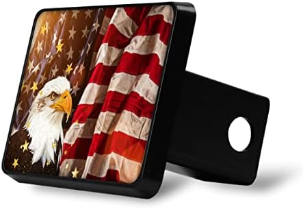 U.S Bald Eagle Flag Trailer Towing Hitch Cover Plug Fits 2 inch Receivers