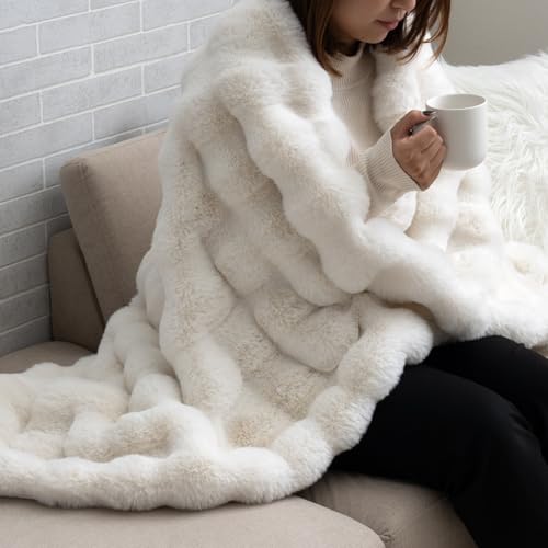 イケヒコ 毛布 ブランケット 2枚合わせ毛布 ラピアスPremium ハーフケット 約100×140cm ふわふわ もこもこ 北欧 かわいい おしゃれ #1195990140910