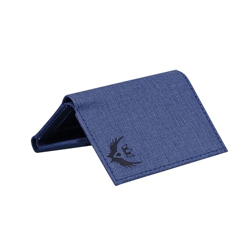 Image of LORENZ Trifold Wallet for Men, Navy Blue, 6 Credit Card Slots, 2 Currency Compartments, 2 Coin Pockets, ID Window | Non Leather | WL-97