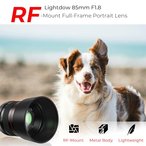 Image of RF 85mm f1.8 Portrait Lens -MF for Canon EOS R6 Mark II /R5 Mark II /R5 /R3 /R7 /R8 /R10 /RP /R6 /R50 /R1 /R5 C /R50 V /R100 /R /Ra - Manual Focus Medium Telephoto Mirrorless Cameras Lenses(RF Mount)