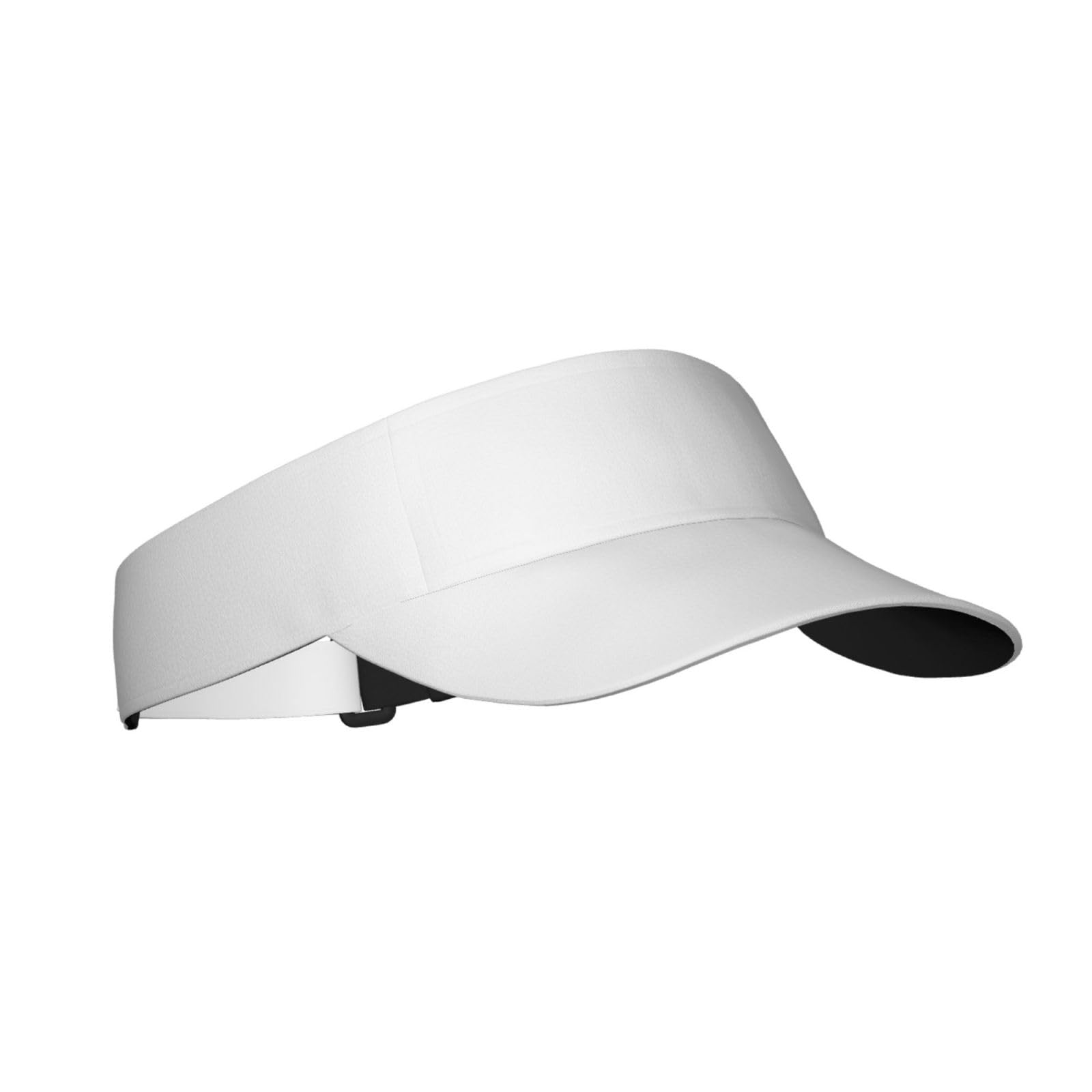 Personalized Sport Visor Sun Hat with Name Logo Picture Adjustable Cap for Men Women Solid White