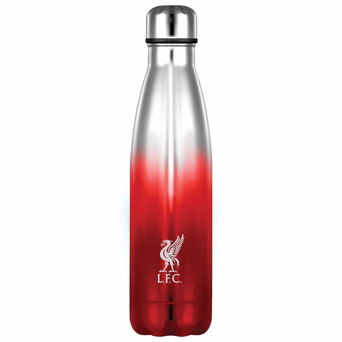 Liverpool FC Water Bottle Stainless Steel Metallic Flask Ombre Bottle Official Merchandise