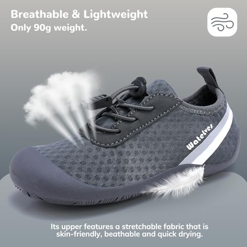 Image of WateLves Wide Toddler Water Shoes Kids Barefoot Athletic Sneakers Girls Boys Quick Dry Aqua Socks for Beach Hiking Swim Kayak Sport Accessories, Camping Essentials