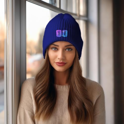 00 Number Cuffed Beanie Royal : bonnet chaud pour vos sorties urbaines - 3
