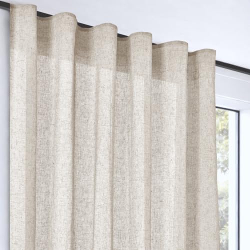 STORESDECO Tenda Trasparente XXL 3 Metri, Voile in Poliestere con