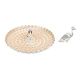 [Présentant un superbe design de paon] Cet élégant plateau de service présente une forme de paon doré, ajoutant une touche de sophistication à n'importe quelle pièce. Parfait pour présenter des fruits, des collations ou des desserts, il allie harmonieusement style et fonctionnalité.