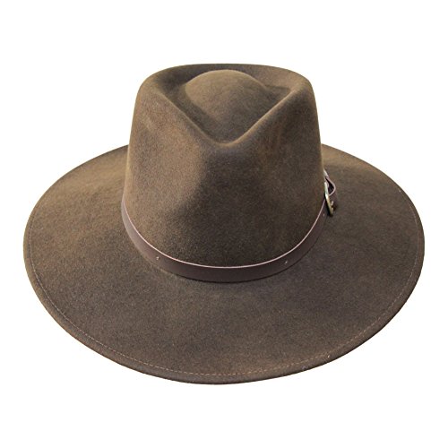 Borges & Scott BS3025-60-DK-BR B&S Premium Lewis - Wide Brim Fedora Hat thumb #1