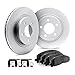 Dynamic Friction Company Front Brake Geospec Rotors with 5000 Euro Ceramic Brake Pads includes Hardware - 4612-13140