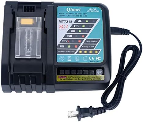 DC18RC 18V Lithium-Ion Rapid Charger for Makita 14.4V-18V LXT Li-Ion Battery 18-Volt BL1815 BL1830 BL1840 DC1850 BL1850B BL1860 BL1860B LXT400 Cordless Power Tool