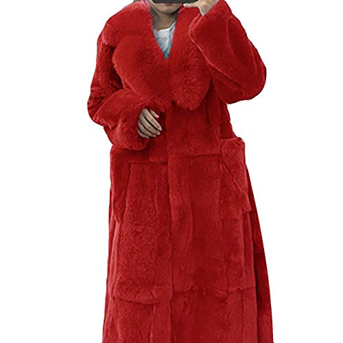 Dosoop Women Winter Warm Luxury Faux Furs Coat Outerwear Long Sleeve Faux Mink Faux Fur Plus Size Hooded Coat Jackets