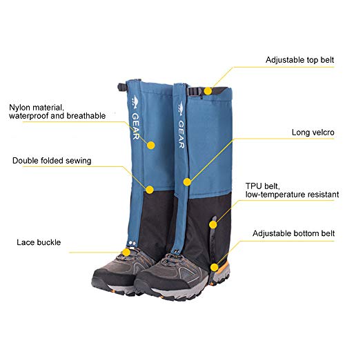 Festnight Par Capa de Sapato À Prova D 'Água Caminhadas Escalada Snow Ski Legging Polainas Mulheres