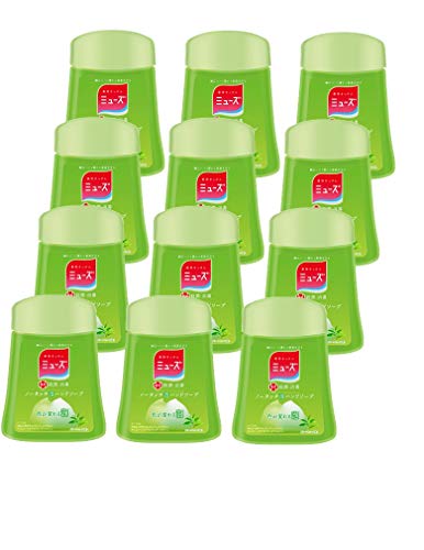 【医薬部外品】(ケース販売) ミューズ ノータッチ 泡 ハンドソープ 詰め替え グリーンティー 250ml (約250回分) 自動ディスペンサー×12個入