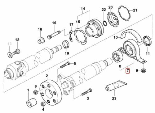 Partsline Palier d'Arbre de Transmission compatible avec Série 3 E46