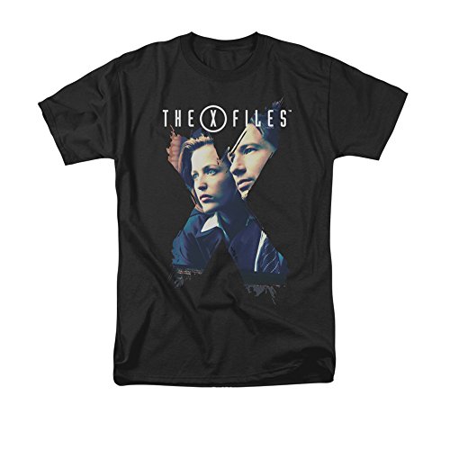 X-Files Sci-Fi Thriller TV Series Mulder & Scully X Agents Adult T-Shirt XL