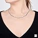 Amberta Women's 925 Sterling Silver Braided Herringbone Chain Necklace (Length 18 inch): Silver