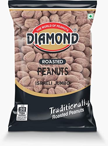 Image of Diamond Sing - Israeli Jumbo Roasted Peanut with Husk -180 Gms | High Protein - Gluten Free Mungfali | Vacuum Packed Salted Singdana (Pack of 8) 180 Gms Each