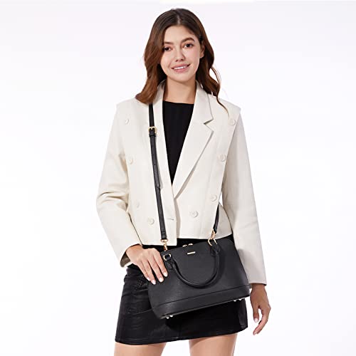 Image of LOVEVOOK Purse for Women Crossbody Bags Classic Double Zip Top Handle Dome Satchel Bag