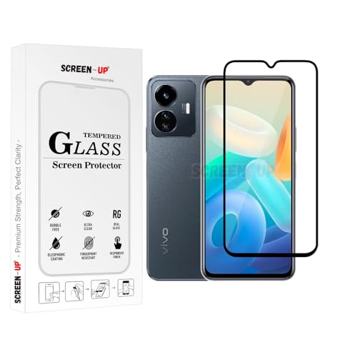 Image of ScreenUp Tempered Glass For vivo Y77 - Ultra Clear, 9H Scratch Resistant, Full Coverage, Easy Install Screen Protector