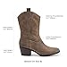 DREAM PAIRS Cowboy Boots for Women, Mid Calf Cowgirl Boots with Embroidery Round Toe Western Chunky Low Heel Shoes,Size 7.5,Camel,DWUMMB2505