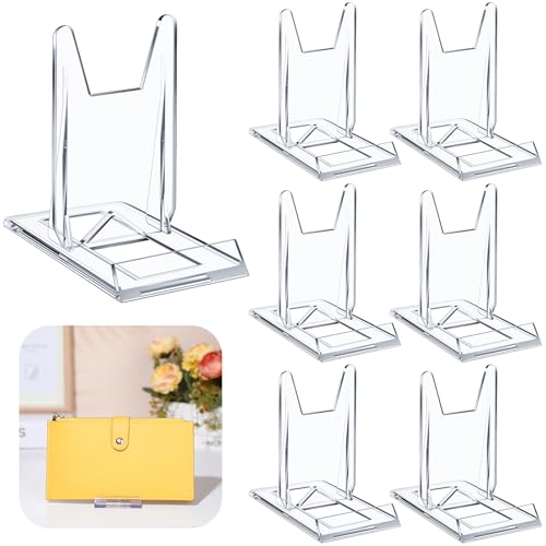 Memorywuu Suporte De Acrílico Transparente Para Bolsas, 6 Unidades, Ajustável, Carteiras, Organizador Joias, Festas, Casamentos, Decoração Casa, Aniversários