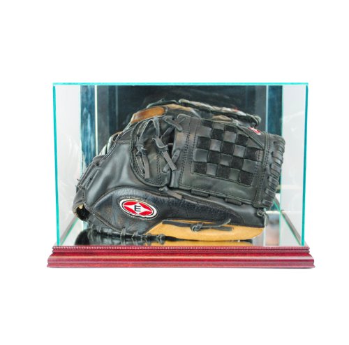 MLB Rectangle Baseball Glove Glass Display Case, Cherry