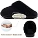 jiajiale Women's Arch Support Memory Foam Slippers Orthotic Plantar Fasciitis Slip On Suede Ladies Scuff Slipper Cozy Fuzzy Shearling Winter House Shoes Indoor Outdoor Black Size 8.5