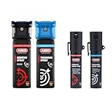 ABUS Pfefferspray SDS80 Mini zur Tierabwehr - Abwehrspray zur Selbstverteidigung gegen Tiere - mit Jet-Sprühstrahl für bis zu 3 m Reichweite - Verteidigungsspray für kleine Hand- und Jackentaschen