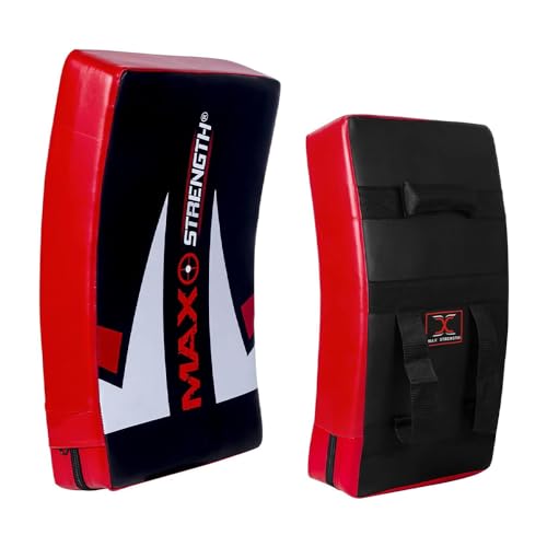 MAXSTRENGTH Scudo di sciopero professionale per allenamento kickboxing | Tampone curvo Muay Thai kicking pad, scudo per il corpo | Ideale per MMA, arti marziali, karate, taekwondo, allenamento