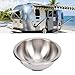 banapoy 10.43 Inch RV Kitchen Sink, Round Stainless Steel Kitchen Sink, Single Circular Bowl, 1.97in Drain Size, Prep Sink for Car Ship Yacht, 10.43 x 10.43 x 4.53in