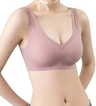 Veimia シームレスブラ L パステルピンク、フレッシュ Amazon | [veimia] シームレス小さく見せるブラ バストを