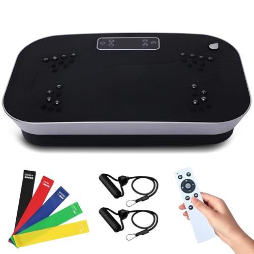 Image of Vibration Plate Machine,180 Speeds Shake Plate for Lymphatic Drainage Weight Loss, Vibrating Fitness Platform Whole Body Workout with Bluetooth Home Exercise Gym